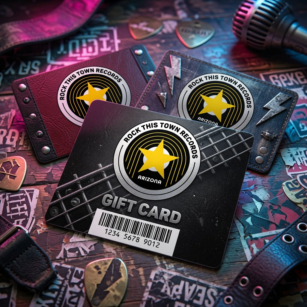 Rock This Town Records Digital Gift Card for vinyl records, rock and metal music fans. Buy a customizable e-gift card online for new vinyl, band t-shirts, and music merchandise.