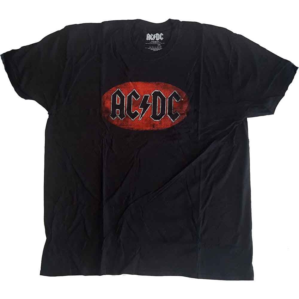AC/DC - Oval Logo Vintage Black