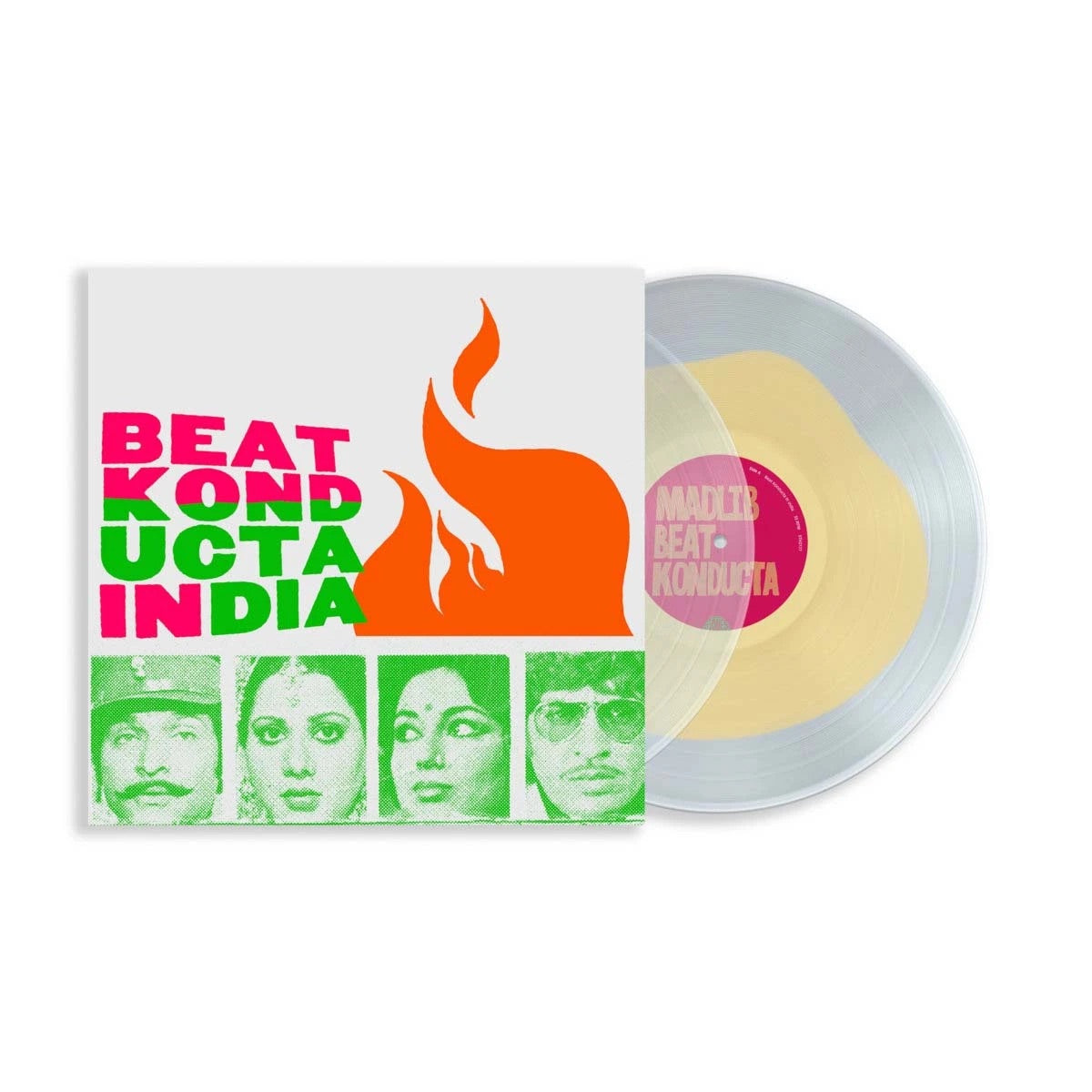 Madlib - Beat Konducta Vol. 3-4: In India - Saffron Blend Edition (Semi-Transparent Silver And Saffron Yellow Vinyl)