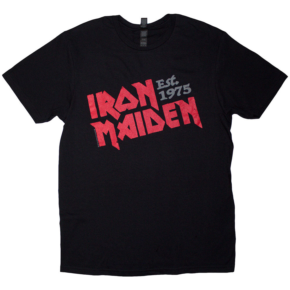Iron Maiden - Est. 1975 Slanted Logo Black