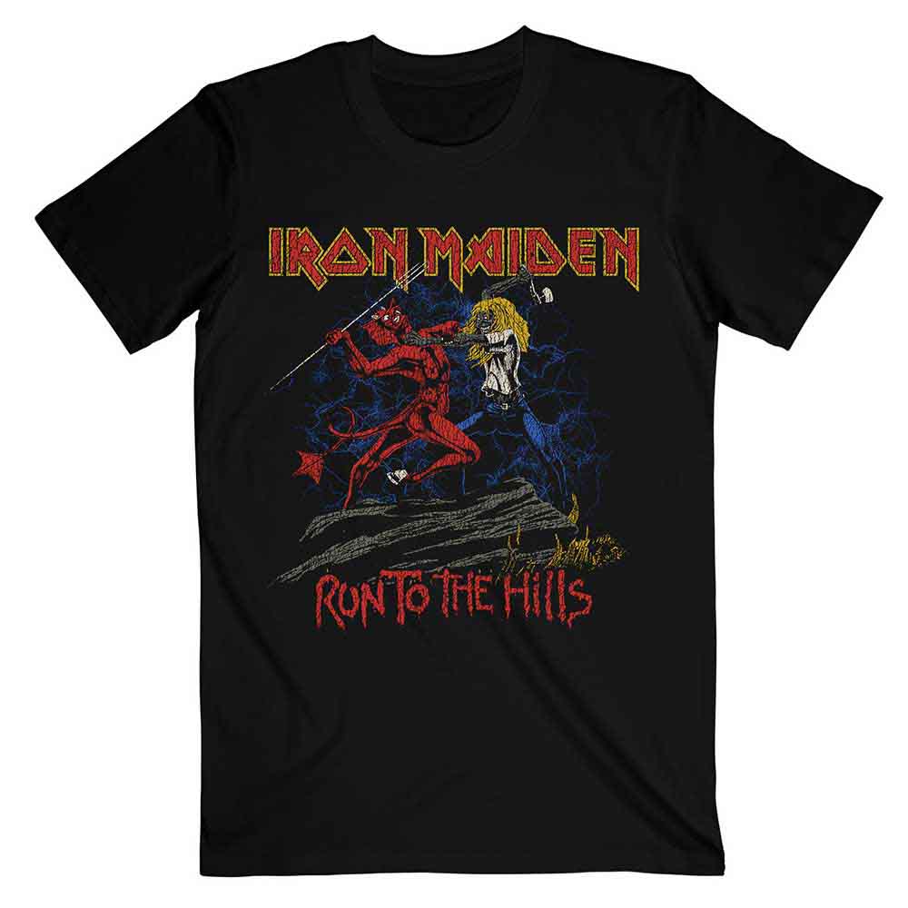 Iron Maiden - Number Of The Beast Run To The Hills Distress Black