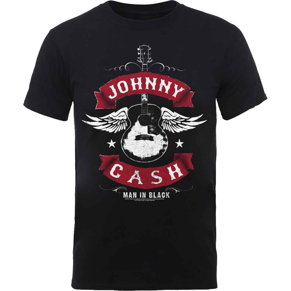 Johnny Cash - Winged Guitar Black