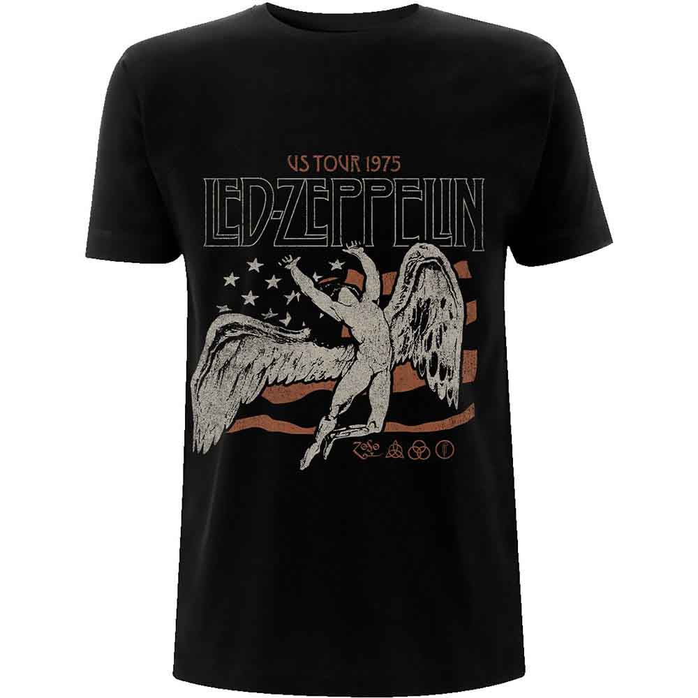 Led Zeppelin - US 1975 Tour Flag Black