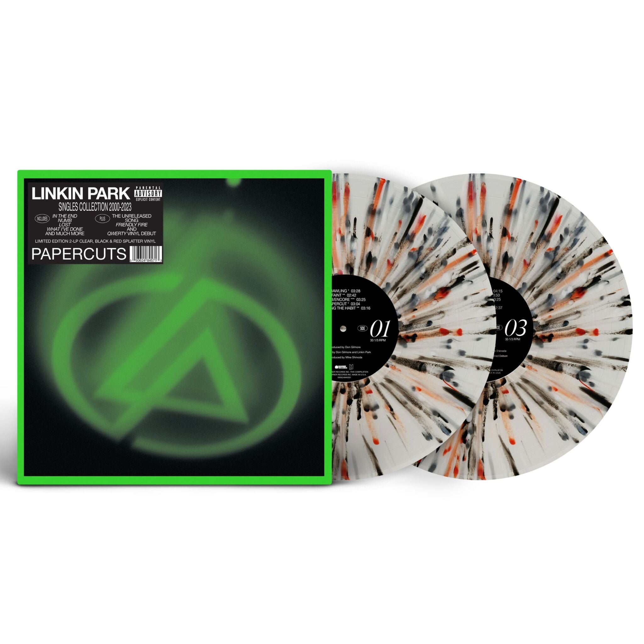 Linkin Park - Papercuts (Singles Collection 2000-2023) (Indie Exclusive  2xLP Black & Red Splatter Vinyl)