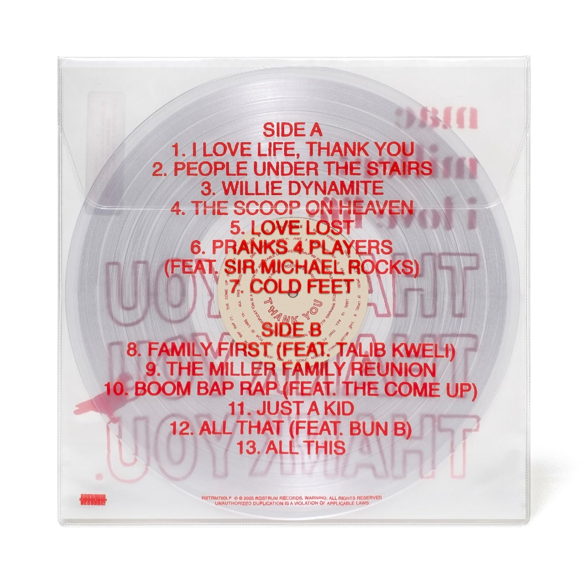 Mac Miller - I Love Life, Thank You (Clear Vinyl)