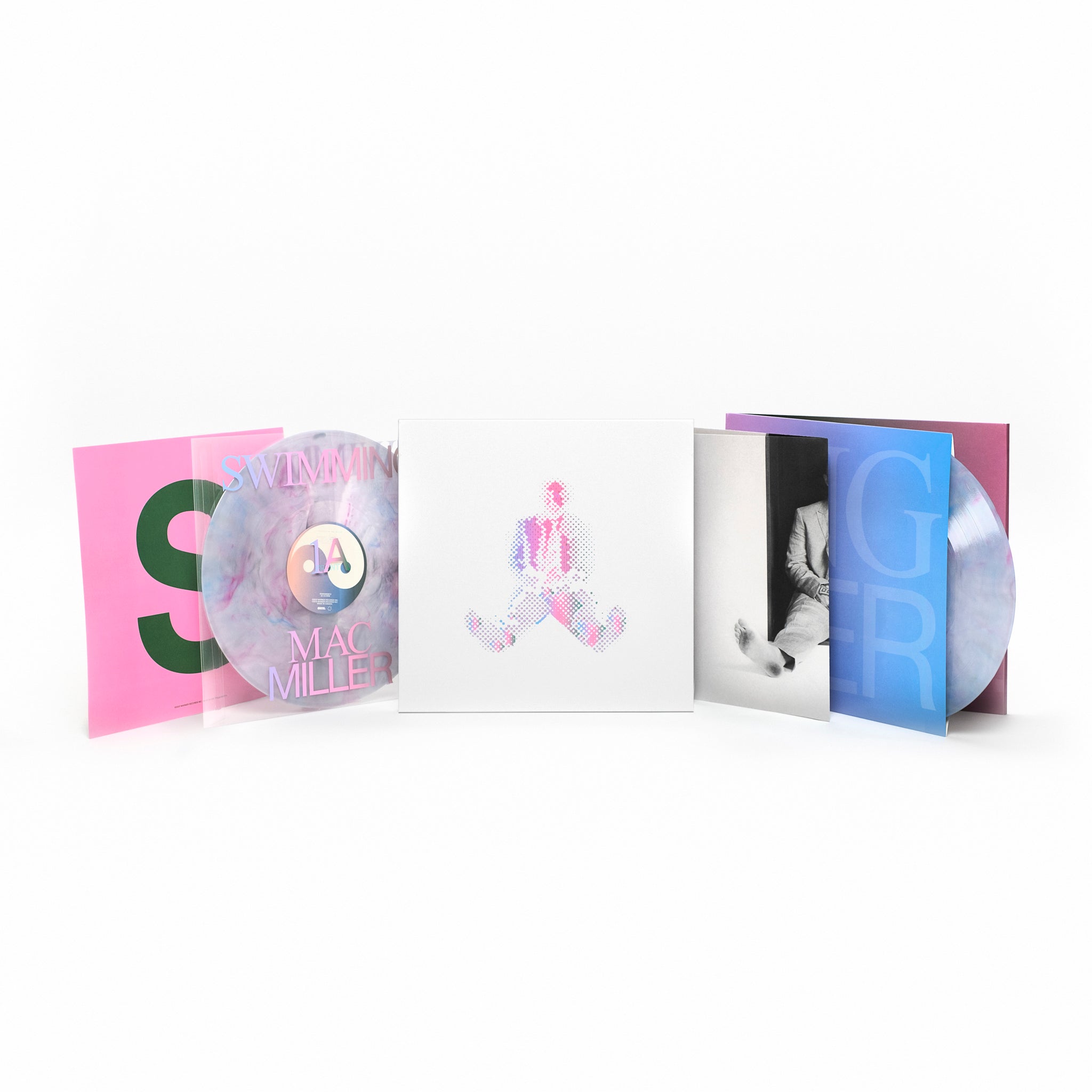 Order Mac Miller - Swimming (5th Anniversary Milky Clear/Hot Pink/Sky Blue Marble 2xLP Vinyl)