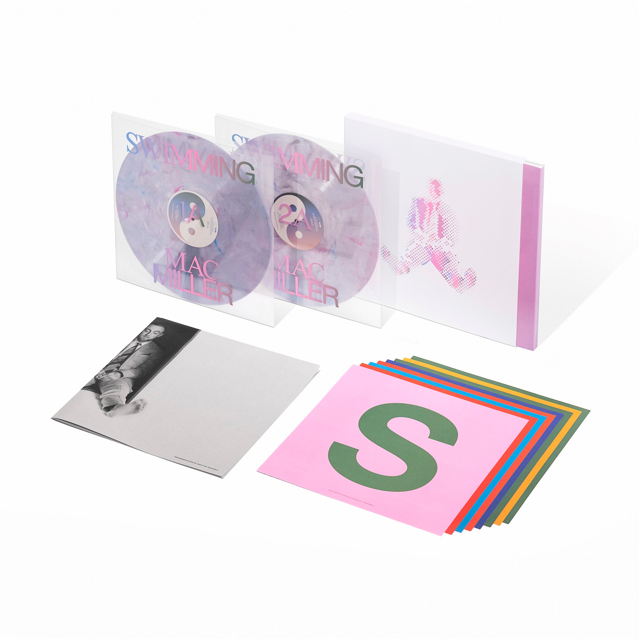 Order Mac Miller - Swimming (5th Anniversary Milky Clear/Hot Pink/Sky Blue Marble 2xLP Vinyl)
