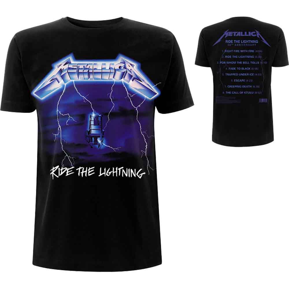 Metallica - Ride The Lightning Tracks (T-Shirt) Black