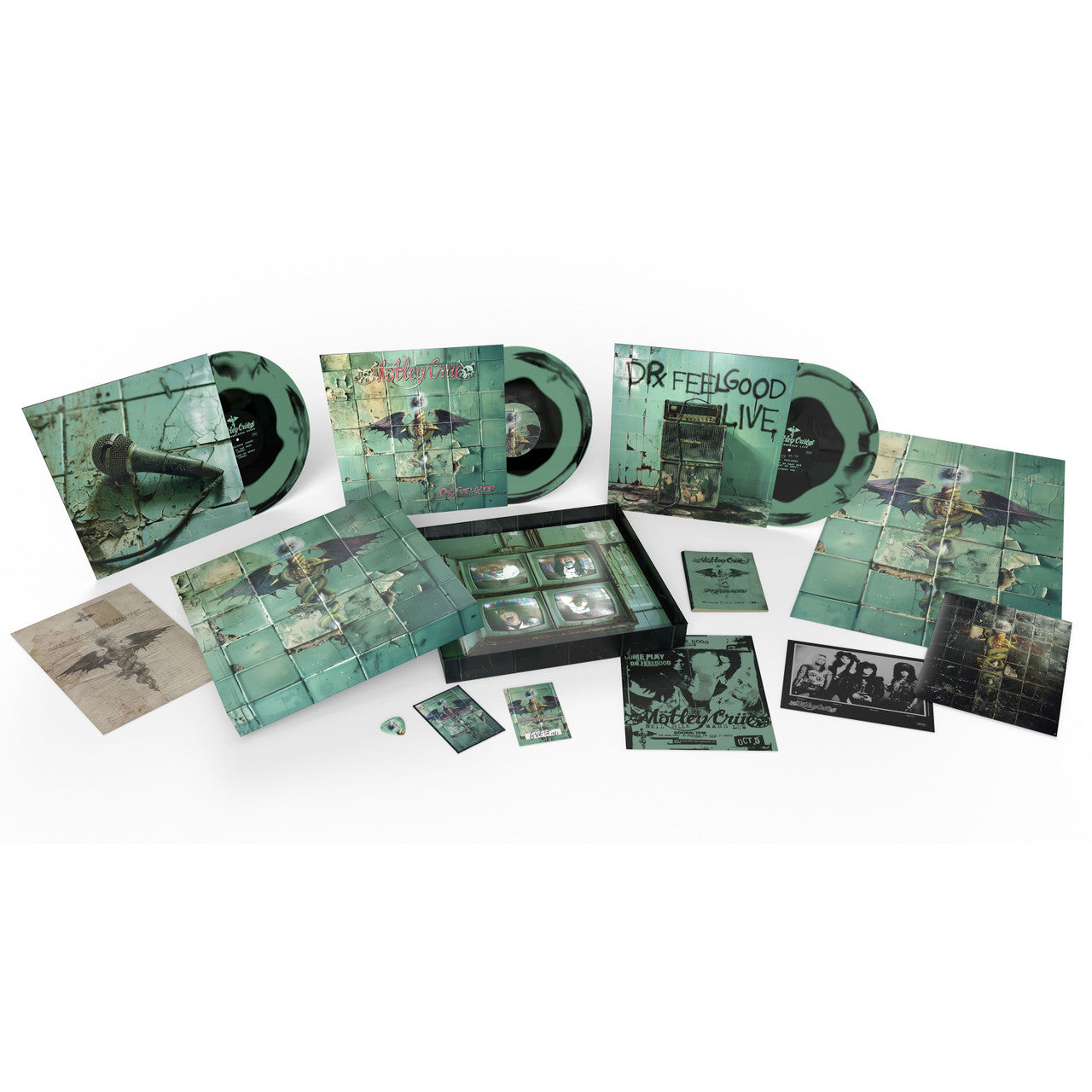 Order Mötley Crüe - Dr. Feelgood (35th Anniversary Deluxe Edition) (3xLP Box Set, Green/Black Vinyl)