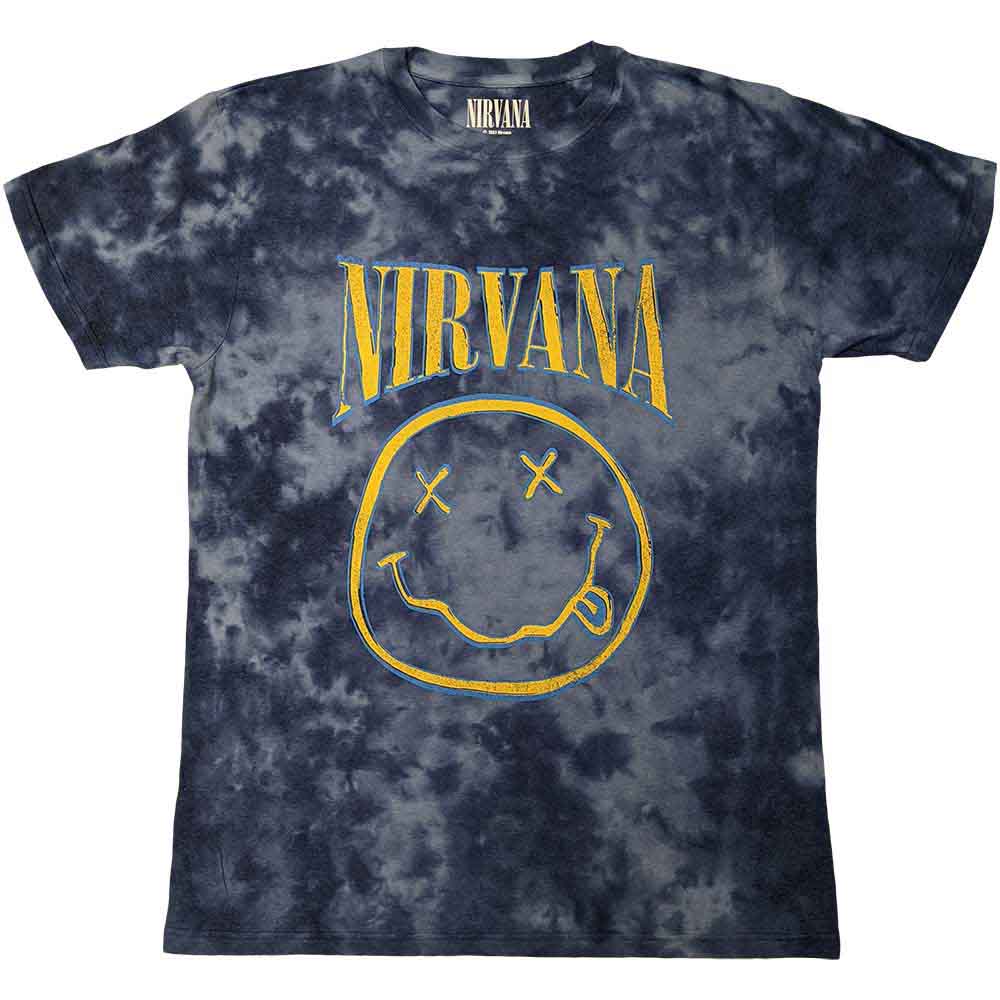 Nirvana - Happy Face Blue Stroke Blue