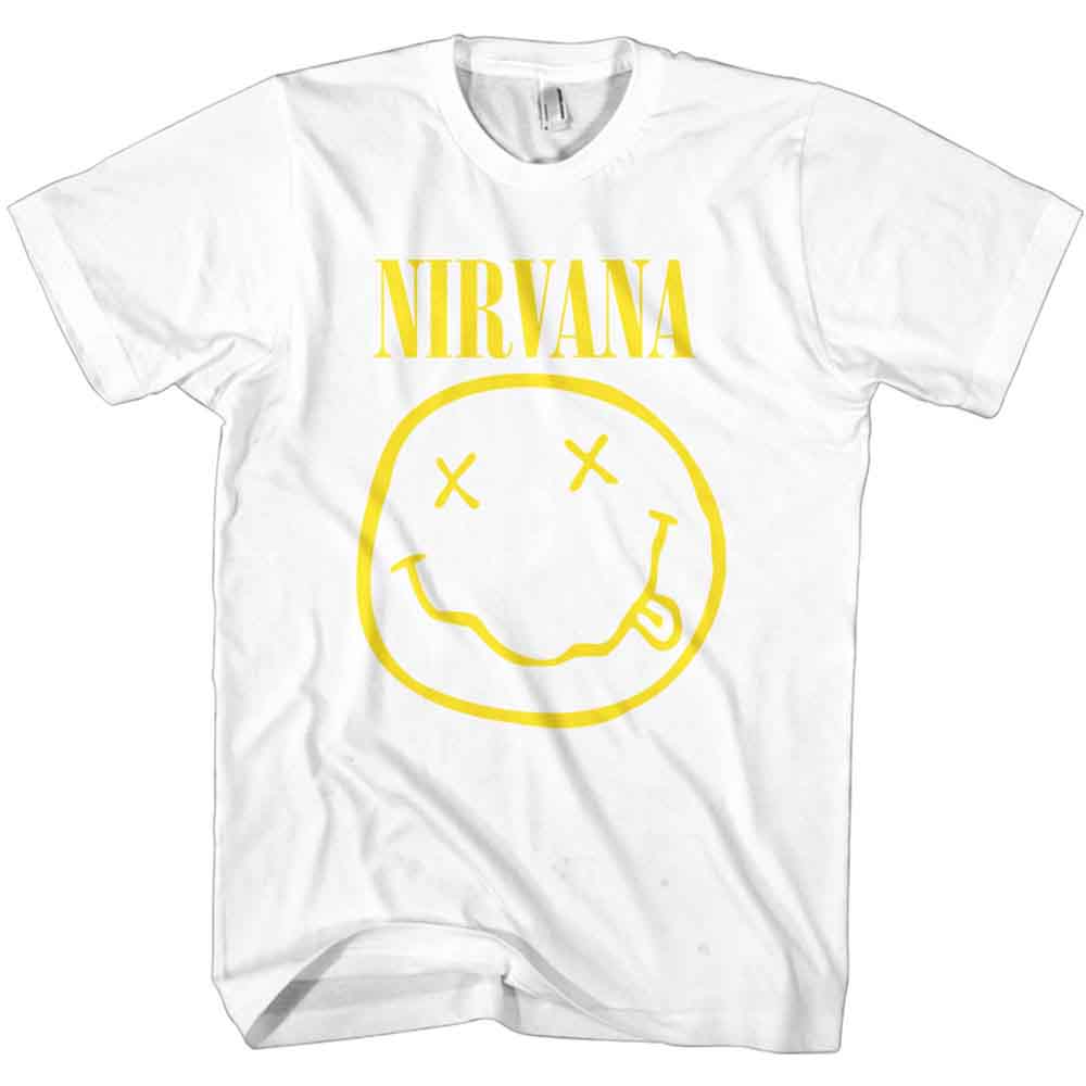 Nirvana - Yellow Happy Face White