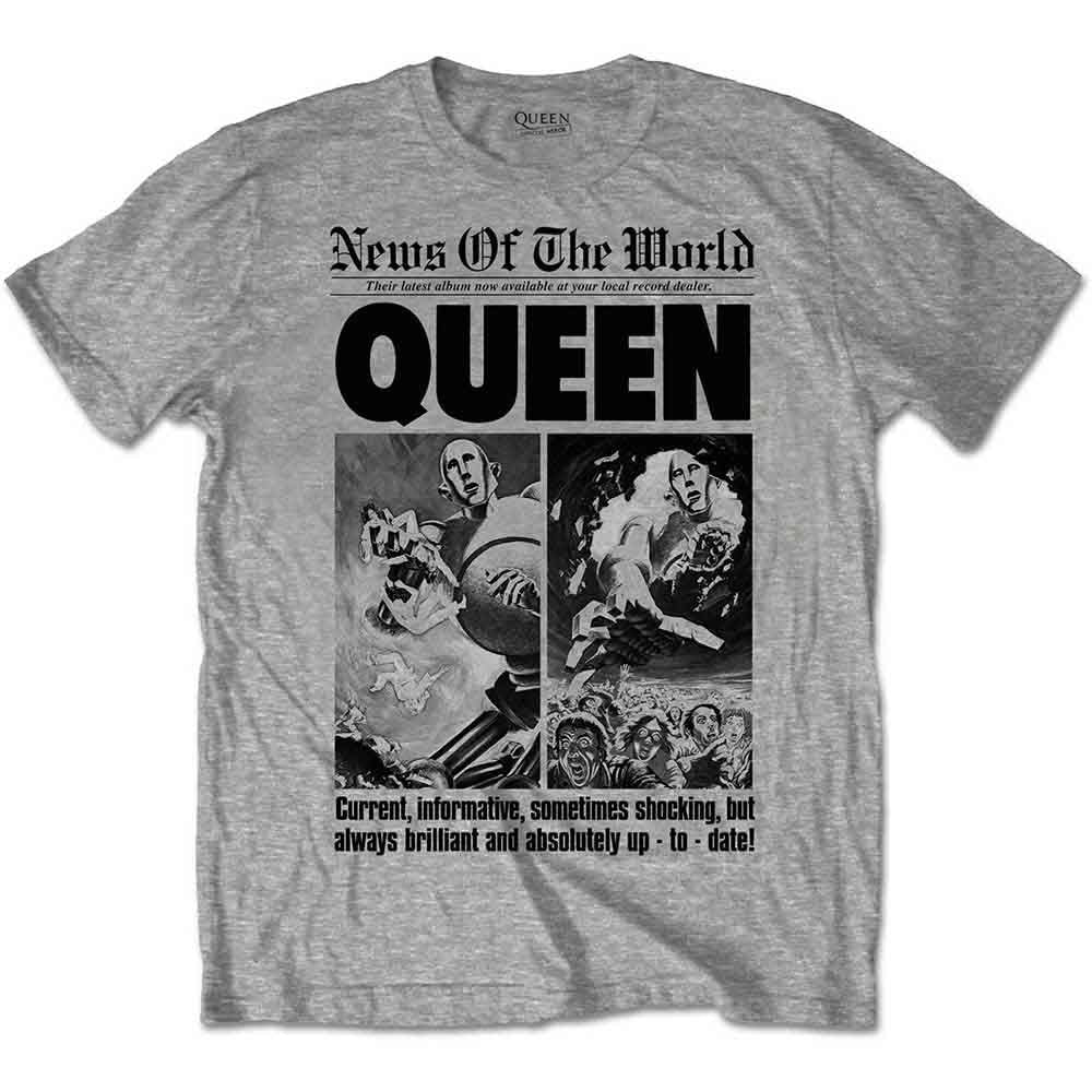 Queen - News of the World 40th Front Page Grey