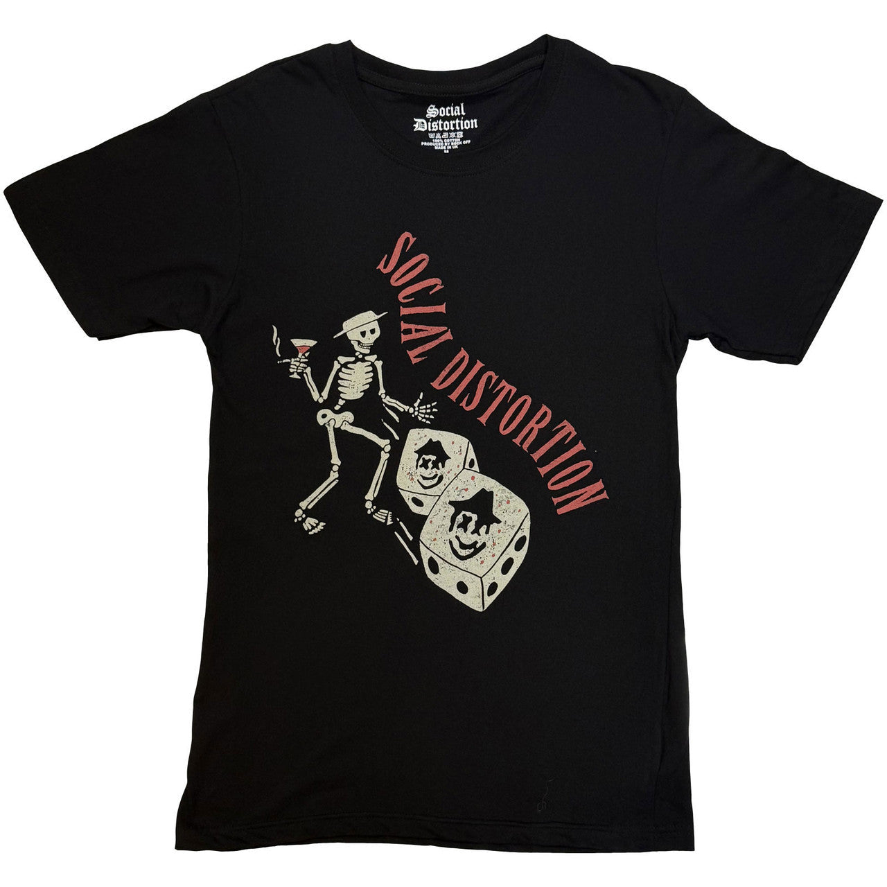 Social Distortion - Skully Dice Vintage Unisex T-Shirt (Black)