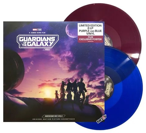 Various Artists - Guardians Of The Galaxy Vol. 3: Awesome Mix Vol. 3 (Limited Edition, Translucent Grape & Cobalt Blue Colored Vinyl, Bonus Poster) (2 Lp's)