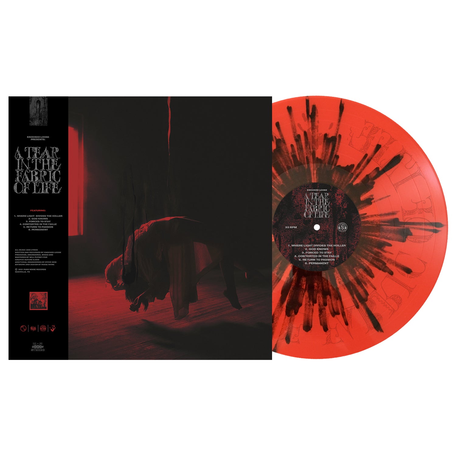 Buy Knocked Loose - A Tear In The Fabric Of Life (Limited, Indie Exclusive, Blood Red with Heavy Black Splatter Vinyl)