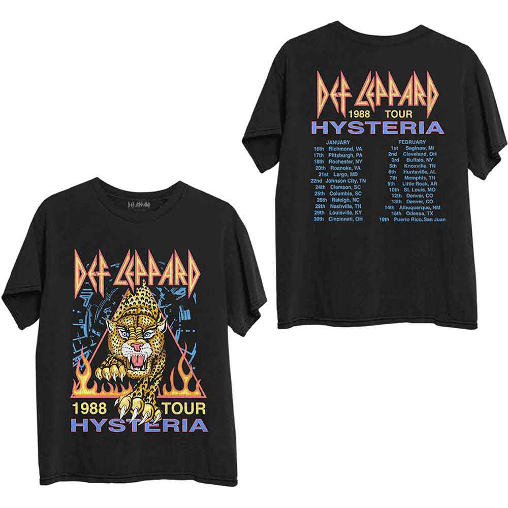 Def Leppard - Hysteria '88 (T-Shirt) Black