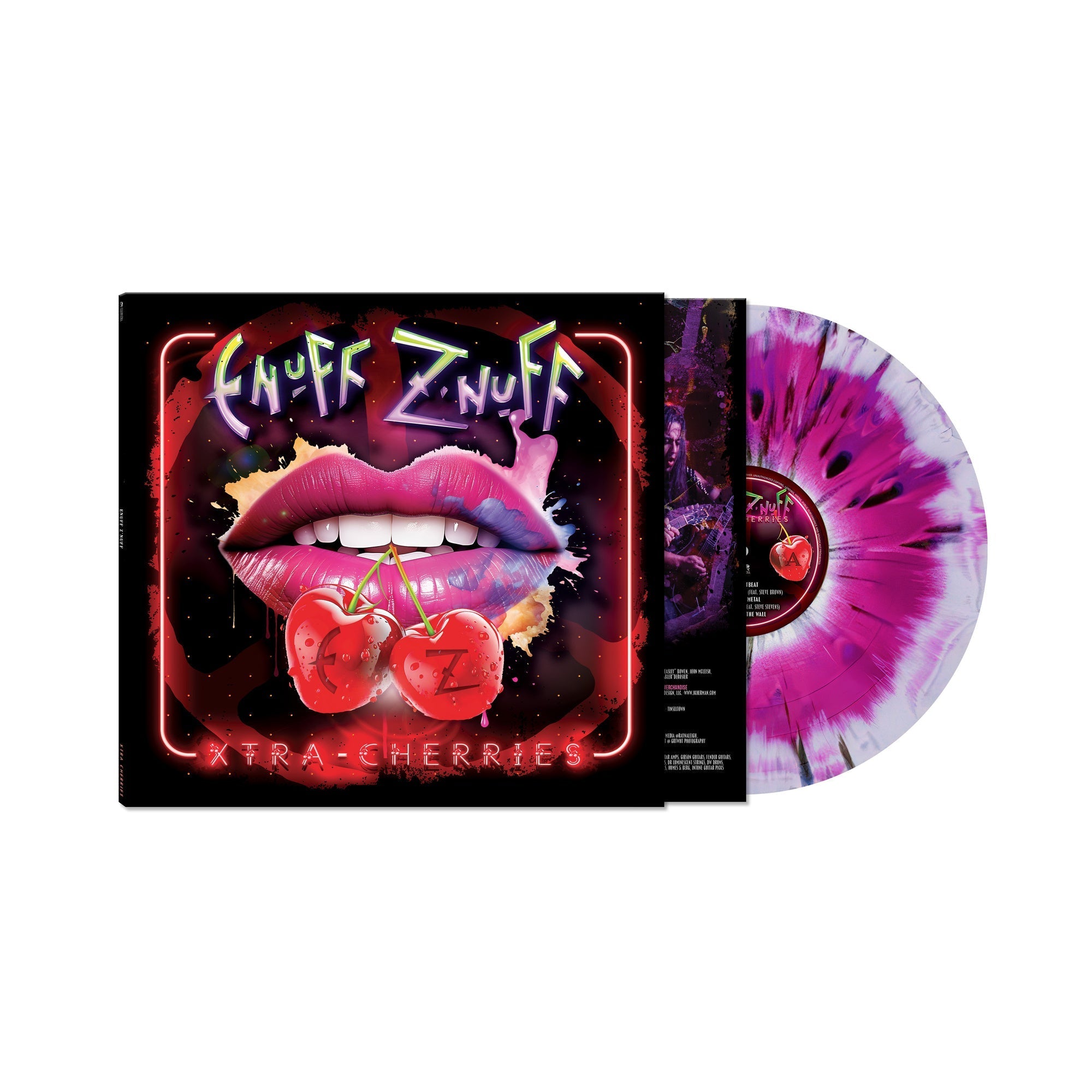 Enuff Z Nuff - Xtra Cherries [Black Pink & White Splatter Haze Vinyl]
