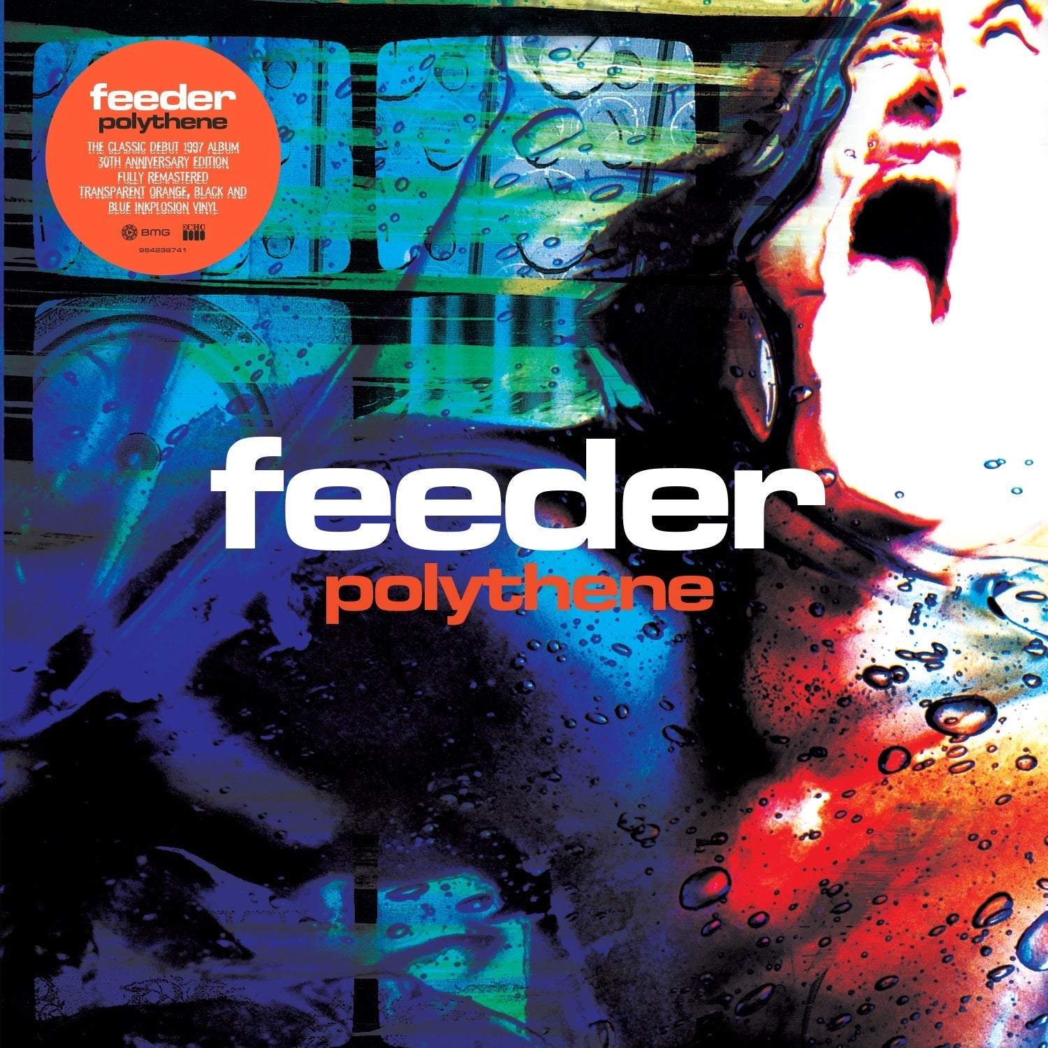 Feeder - Polythene (30th Anniversary) [Transparent Orange/Black/Blue LP]