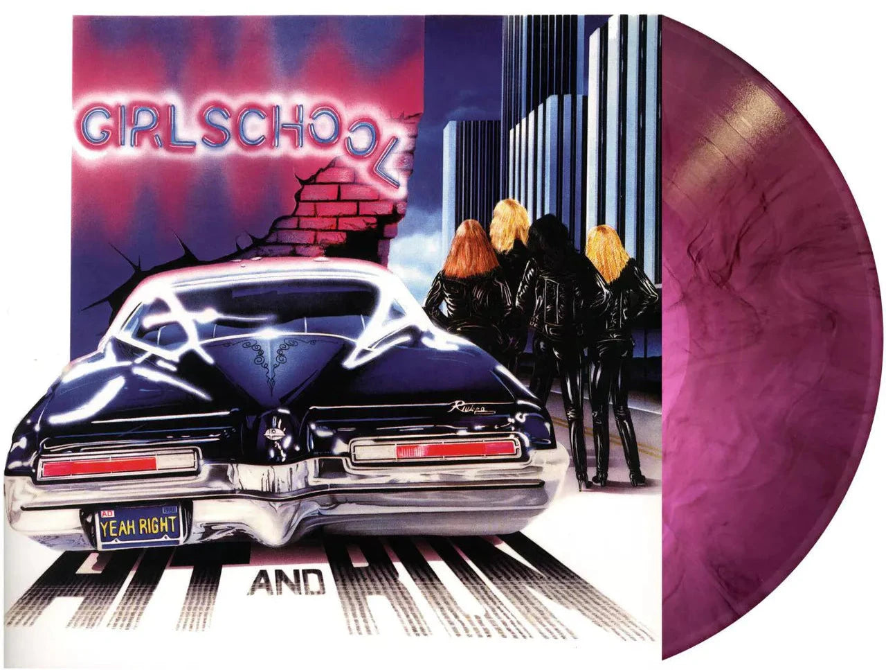 Order Girlschool - Hit & Run (Magenta Marble Vinyl)