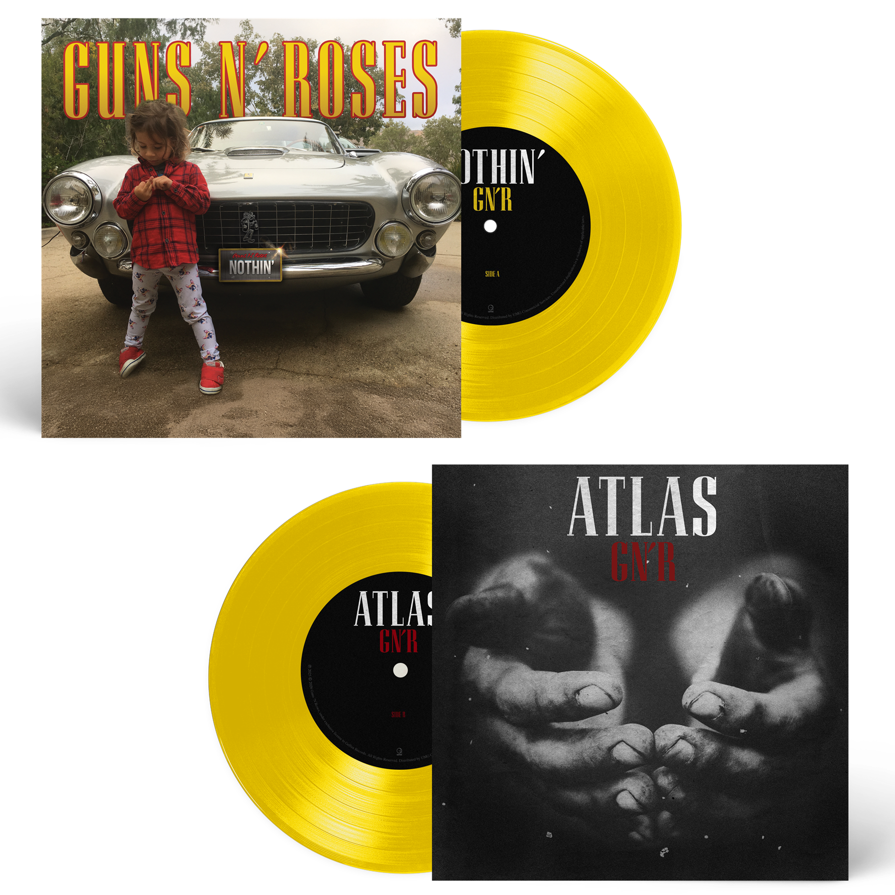 Guns N' Roses - Nothin' / Atlas [Canary Yellow 7" Single] (Vinyl)