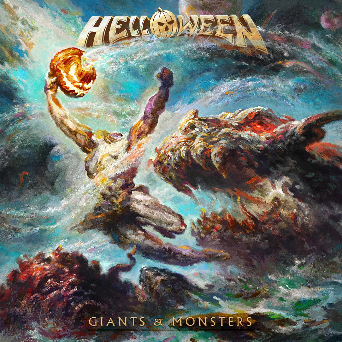Helloween - Giants & Monsters (Ocean Blue Marbled Vinyl) (Pumpkin Etching & Booklet) [2LP]