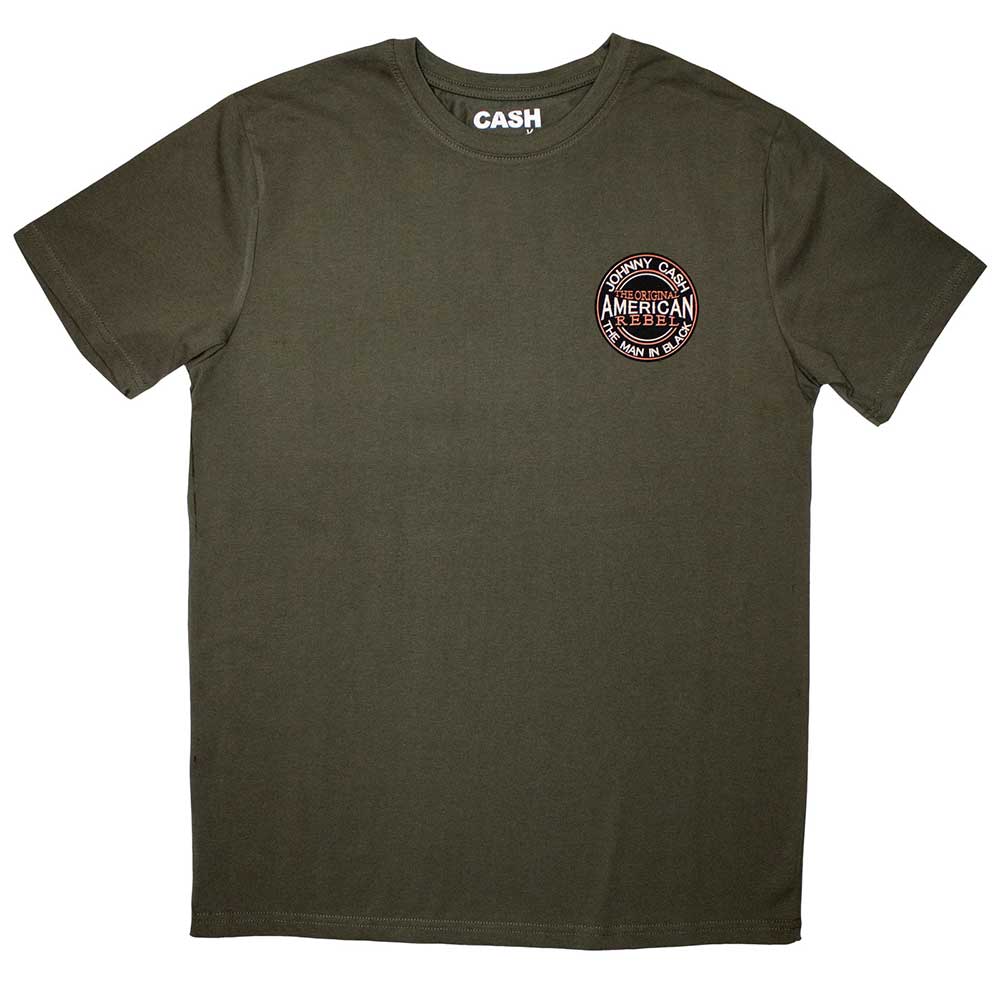Johnny Cash - Mini American Rebel Logo Green