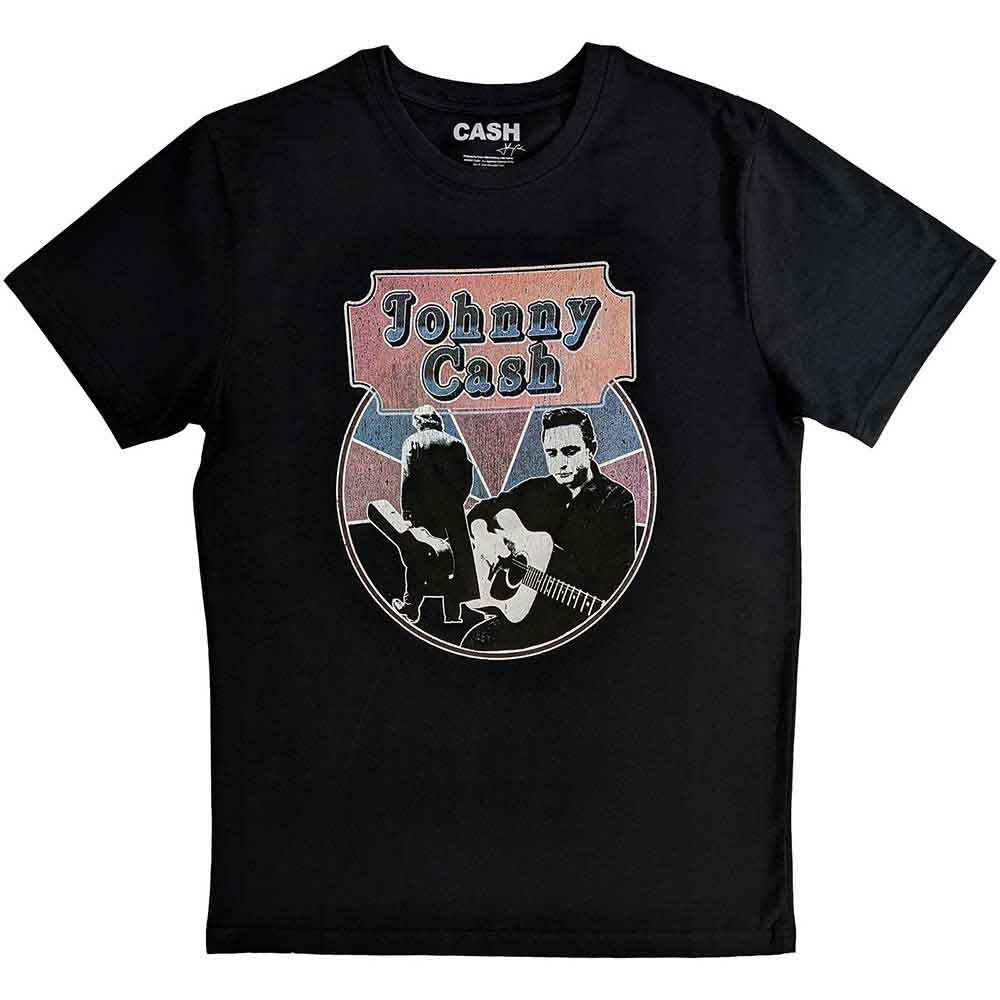 Johnny Cash - Walking Guitar & Front On Black