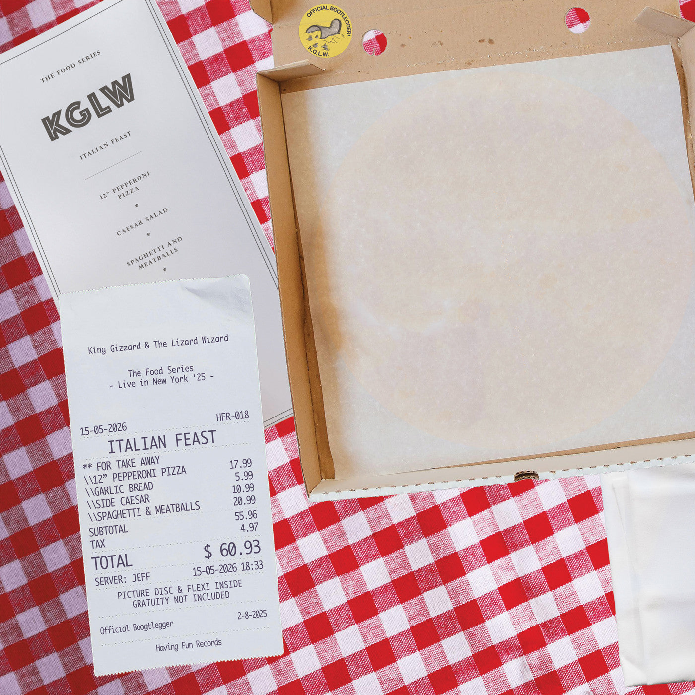 King Gizzard and the Lizard Wizard - Italian Feast (Deluxe Edition Italian Feast Pizza & Spaghetti + Meatballs Picture Disc Vinyl)