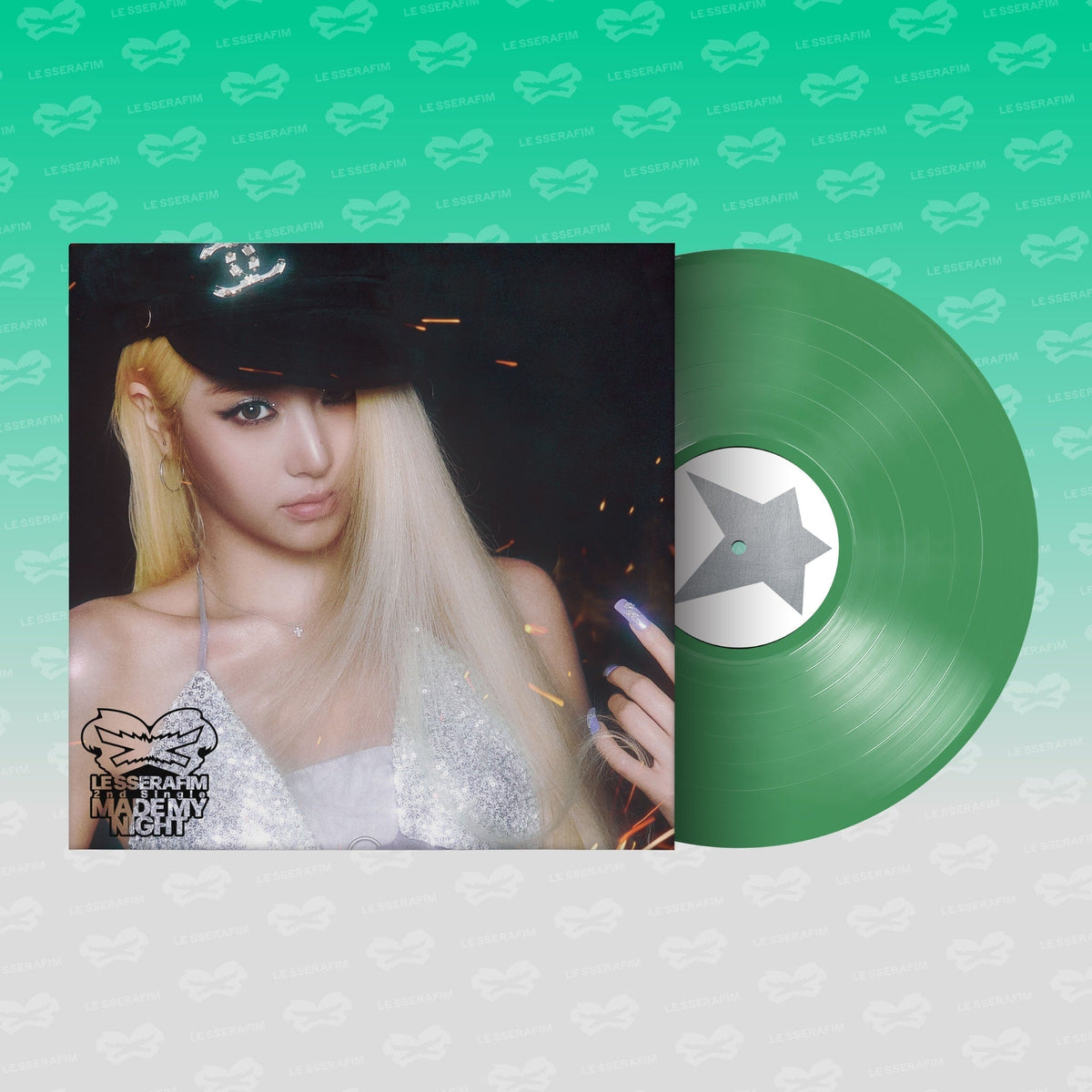 LE SSERAFIM - 2nd Single Album 'Made My Night' Vinyl [Spring Green LP]