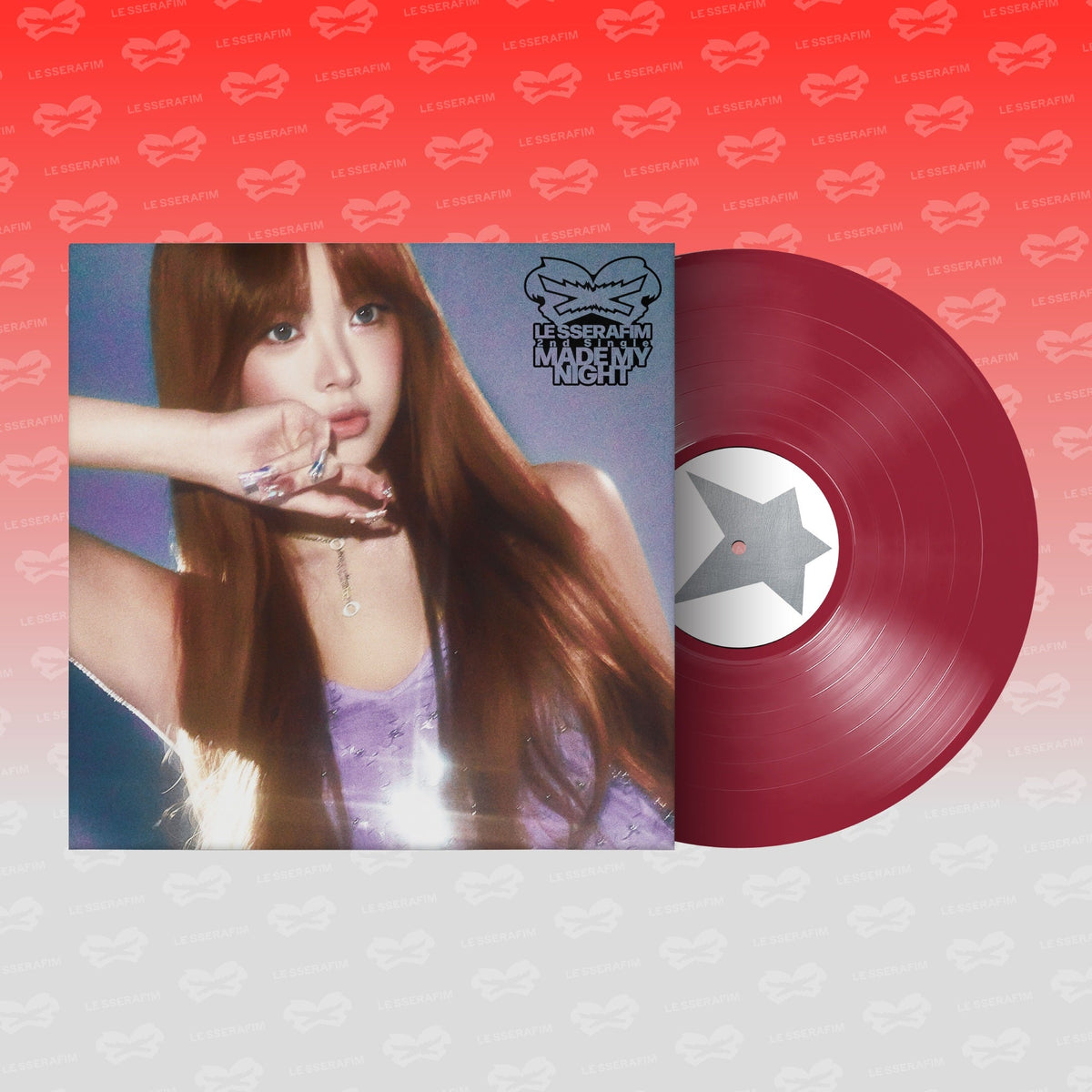LE SSERAFIM - 2nd Single Album 'Made My Night' Vinyl [Warm Red LP]