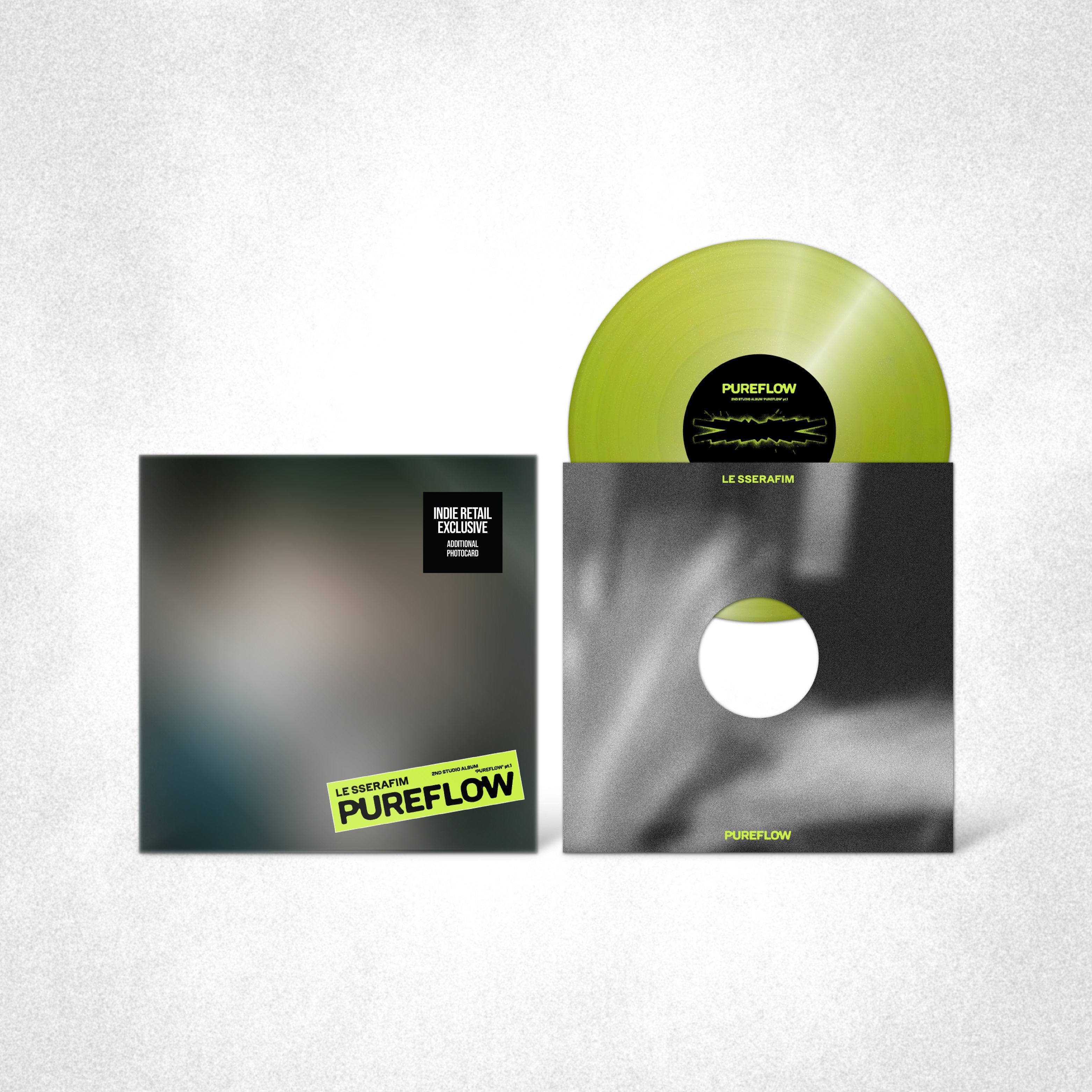 LE SSERAFIM - 2Nd Studio Album ‘Pureflow’ Pt.1 Vinyl [Electric Yellow Glitter Ver.] [Indie Exclusive]