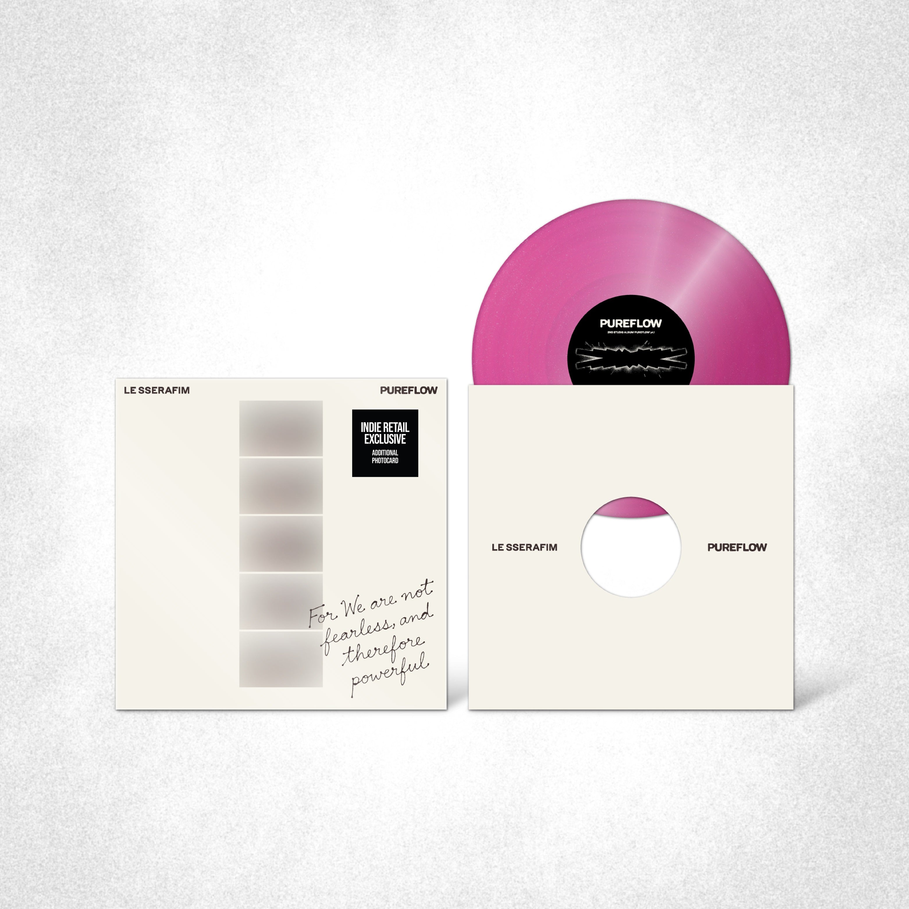 LE SSERAFIM - 2ND Studio Album ‘Pureflow’ Pt.1 Vinyl [Hot Pink Glitter Ver.] [Indie Exclusive]