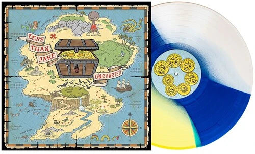 Order Less Than Jake - Uncharted (Indie Exclusive Yellow, Blue, and Bone Striped Vinyl)