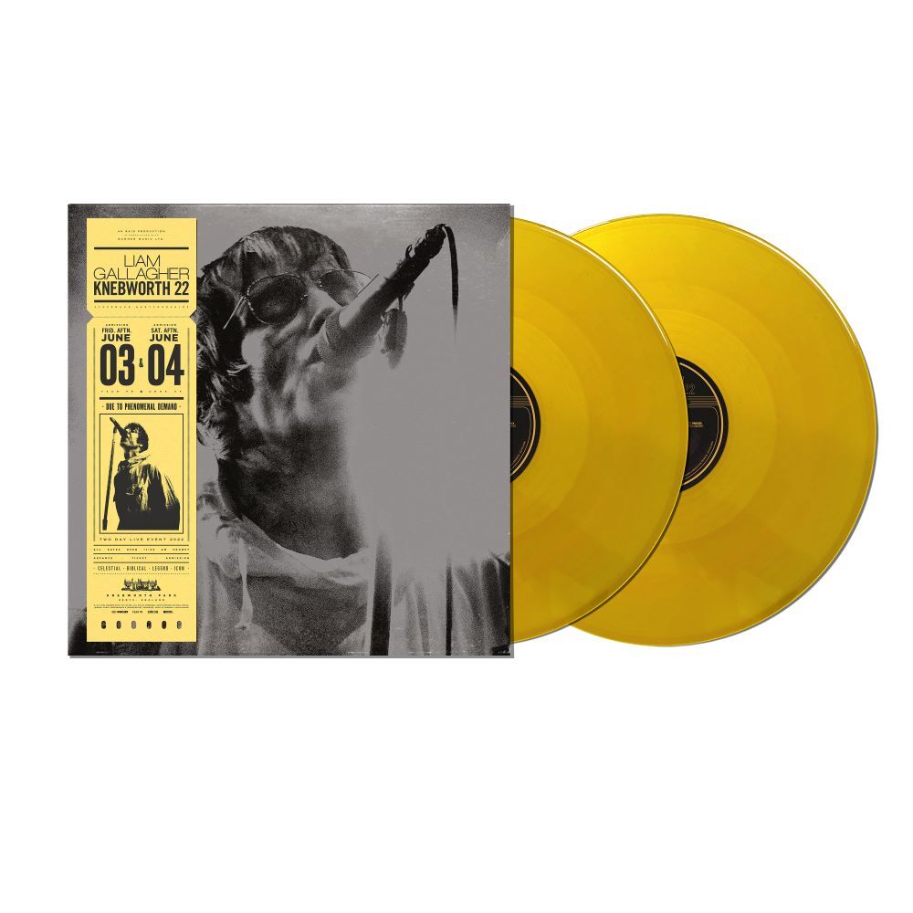 Order Liam Gallagher - Live At Knebworth '22 (Indie Exclusive, 2xLP Sun Yellow Vinyl)