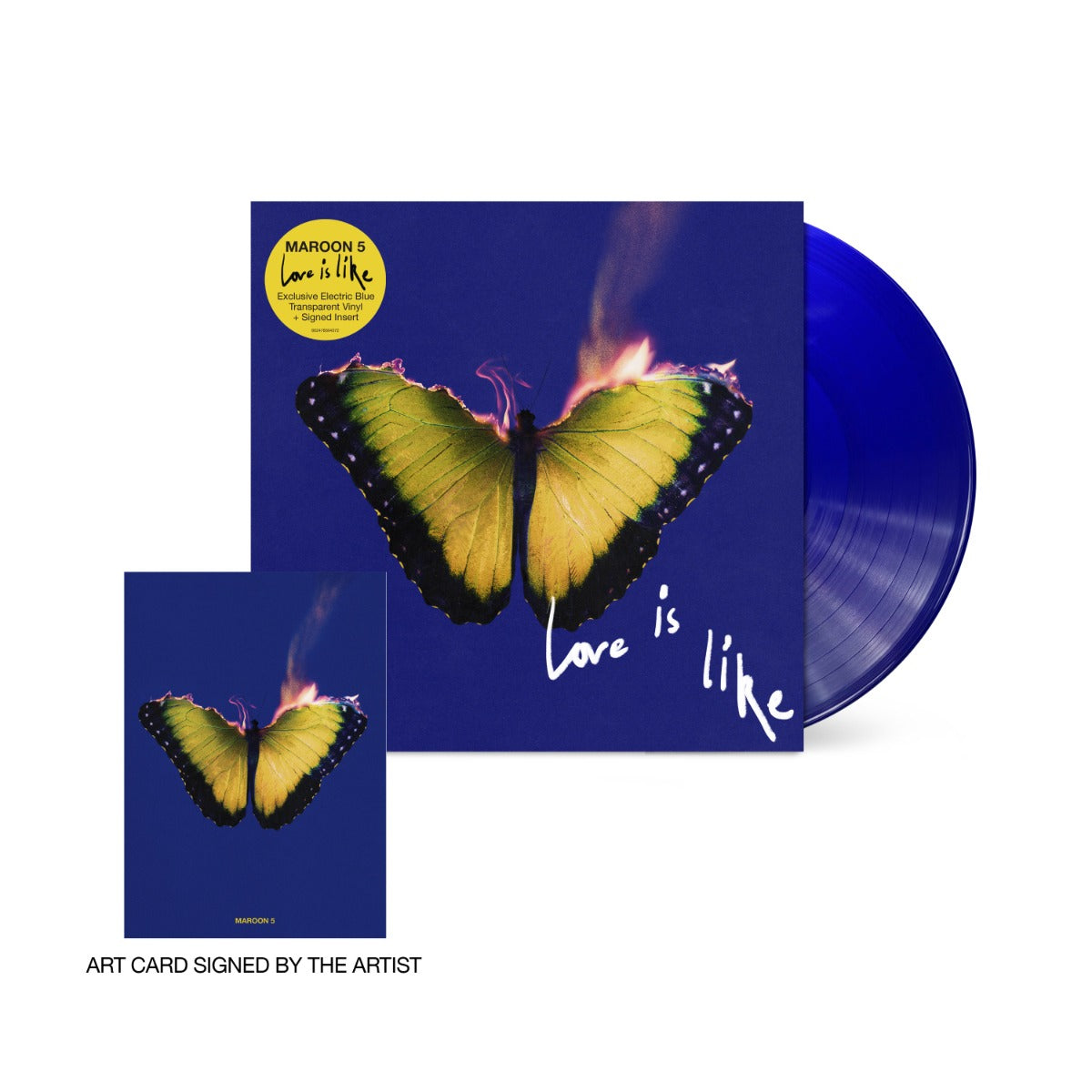 Maroon 5 - Love Is Like – Limited Edition Transparent Electric Blue Vinyl [Signed Insert]