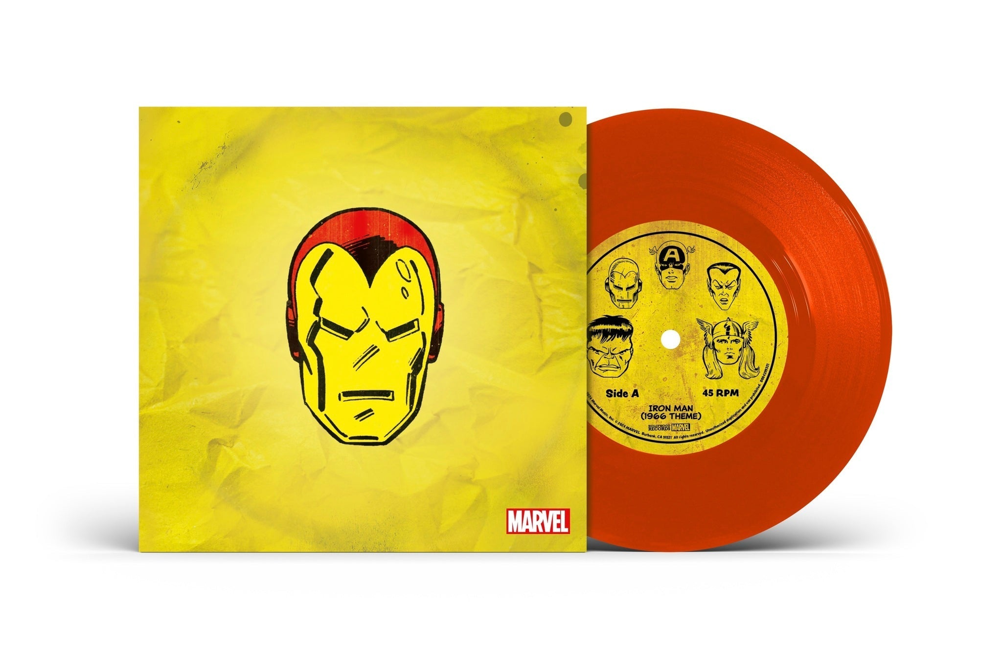Marvel Chorus - Iron Man (1966 Theme) / Merry Marvel Marching Society [Translucent Red 7" Single]