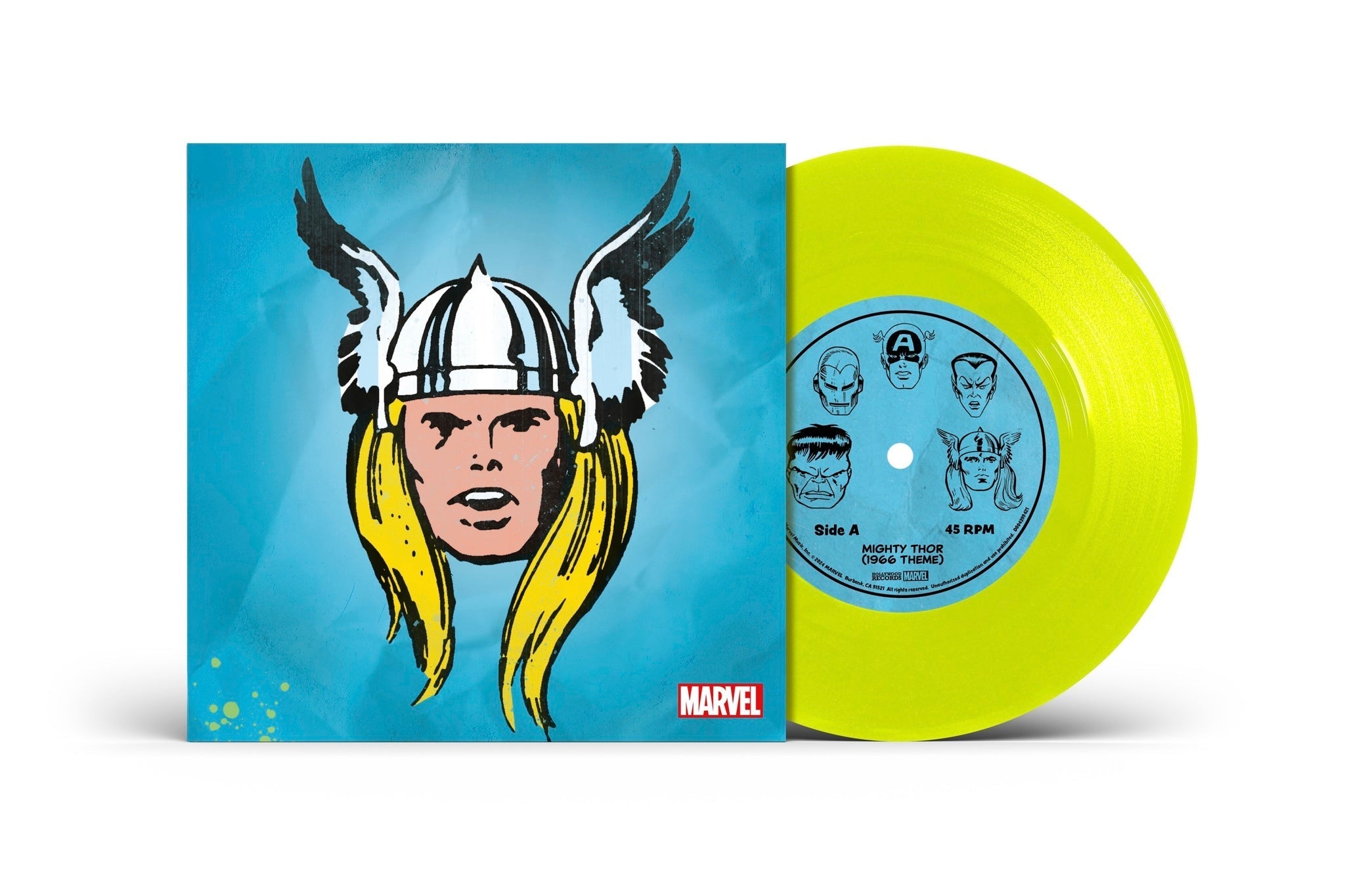 Marvel Chorus - Mighty Thor (1966 Theme) / Merry Marvel Marching Society [Translucent Yellow 7" Single]