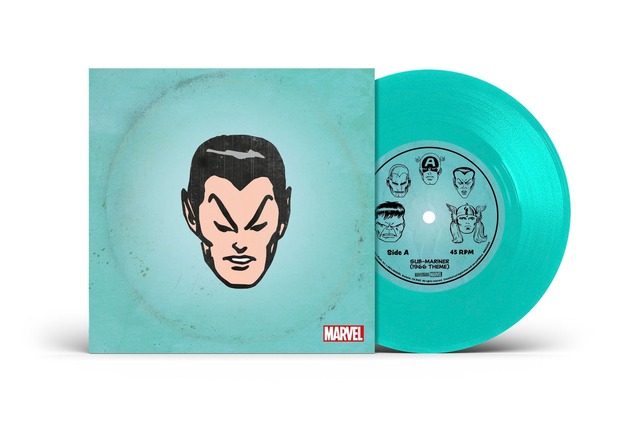 Marvel Chorus - Sub-Mariner (1966 Theme) / Merry Marvel Marching Society [Translucent Sea Foam 7" Single]