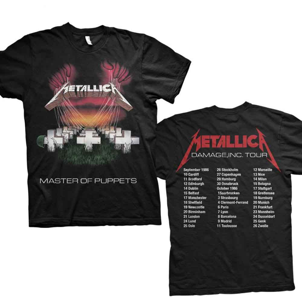 Metallica - Master of Puppets European Tour '86. Black