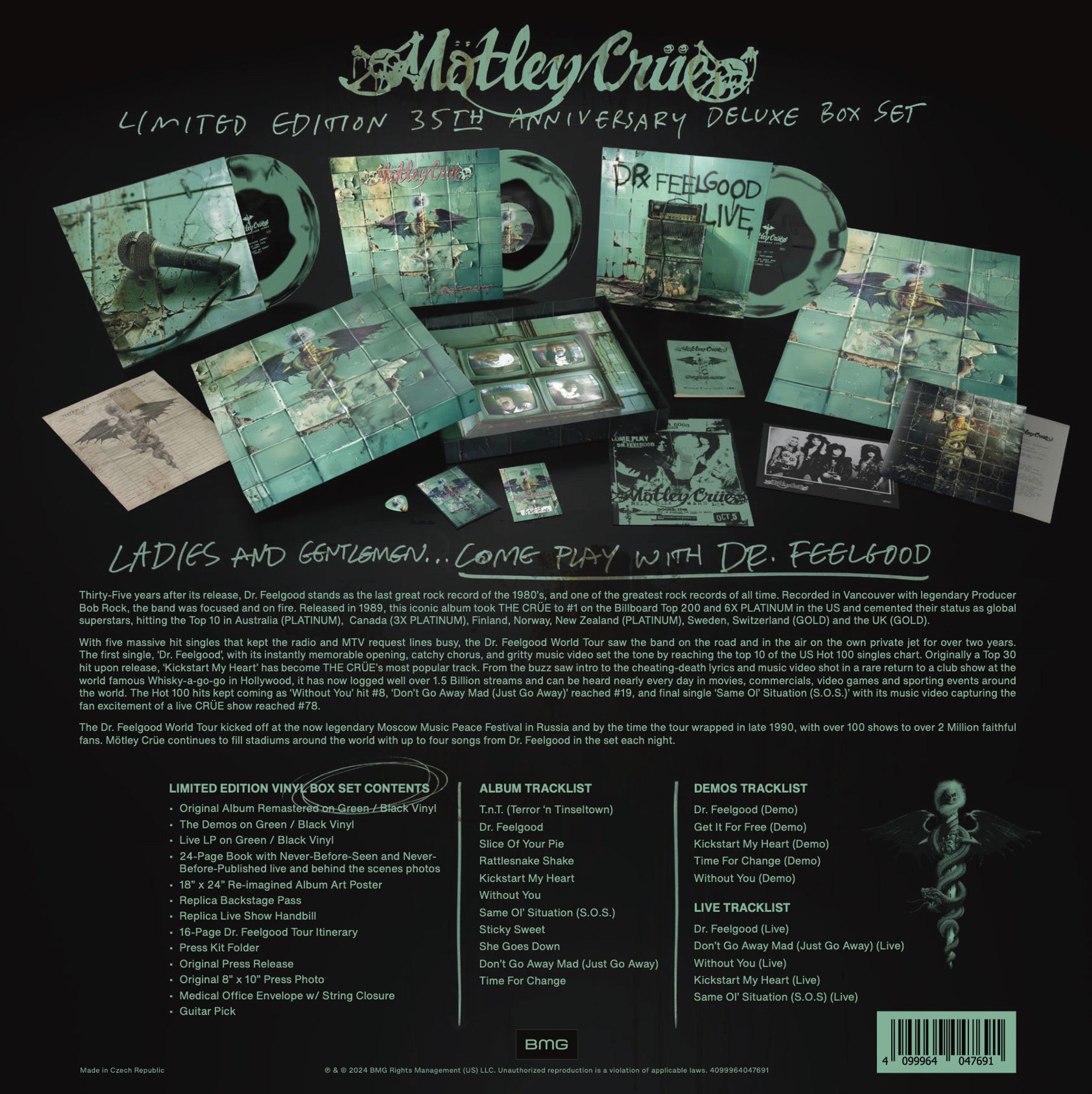 Order Mötley Crüe - Dr. Feelgood (35th Anniversary Deluxe Edition) (3xLP Box Set, Green/Black Vinyl)