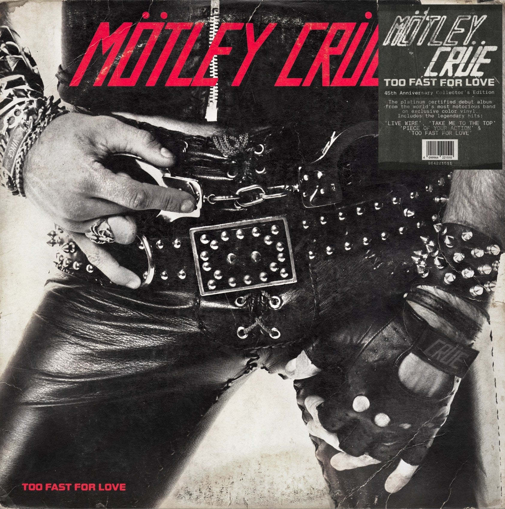 洋楽 MOTLEY CRUE TOO FAST FOR LOVE Motley Crue - Too Fast For Love (Indie Exclusive, Black & Re