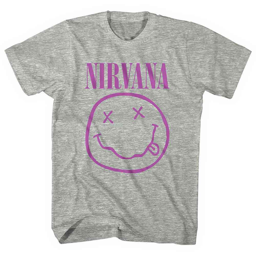 Nirvana - Purple Happy Face Grey