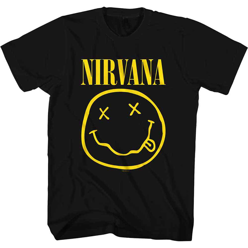 Nirvana - Yellow Happy Face Black