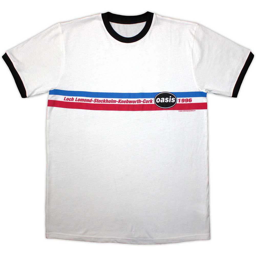 Oasis - 1996 Tour Horizontal Stripes White