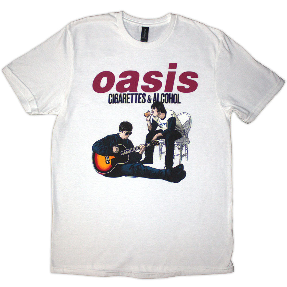 Oasis - Cigarettes & Alcohol Illustration White