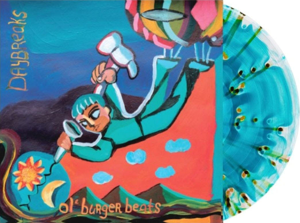 Order Ol’ Burger Beats - Daybreaks (Indie Exclusive Ghostly Sea Blue w/ Black & Green Splatter Vinyl)