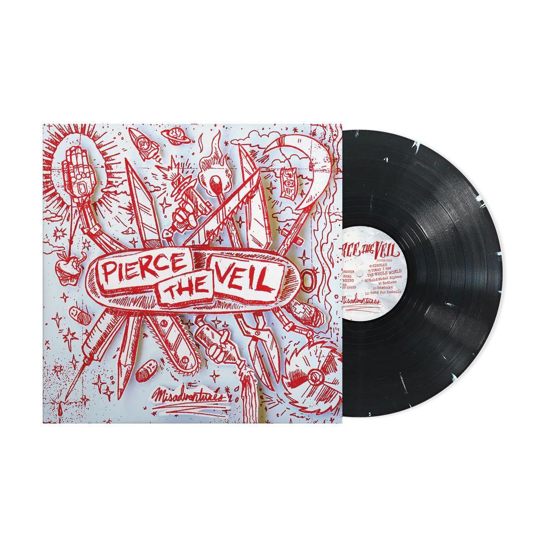 Order Pierce the Veil - Misadventures (Black w/ White Splatter Vinyl)