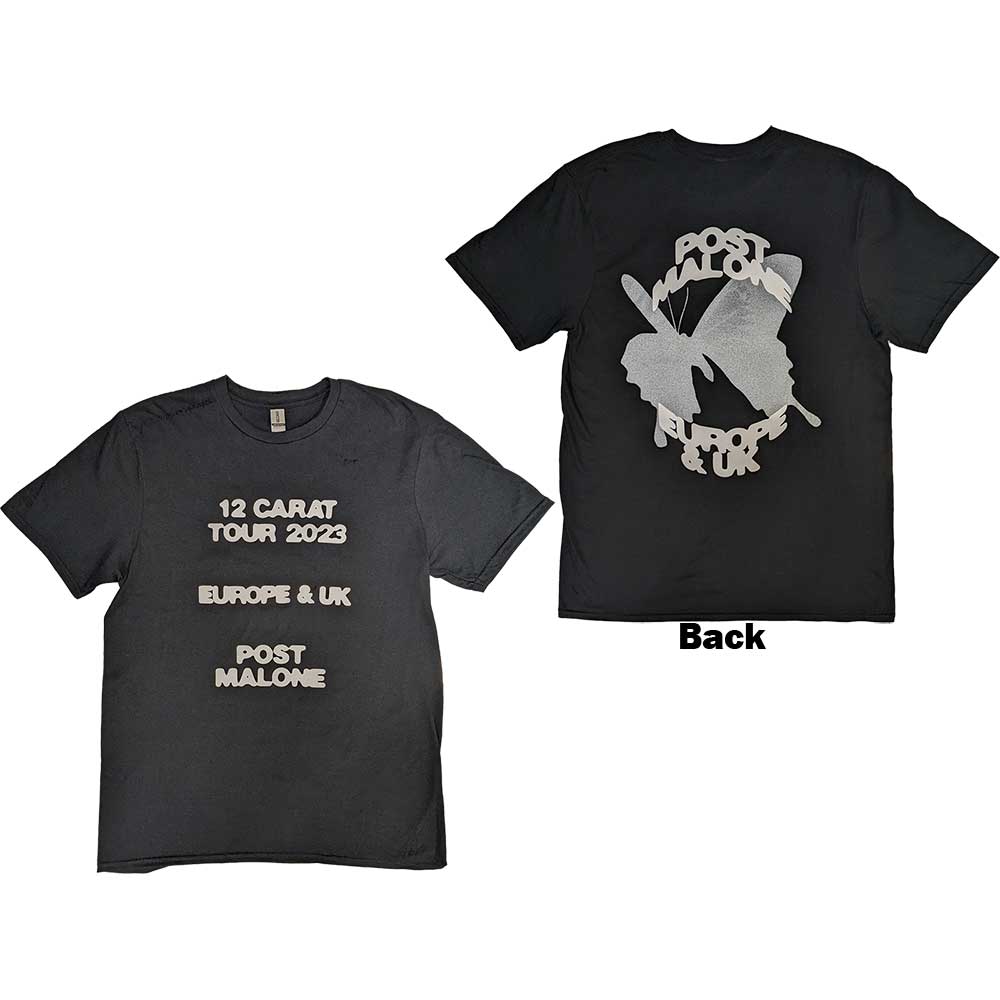 Post Malone - Butterfly Logo 2023 Tour Black