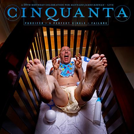 Puscifer/A Perfect Circle/Failure - Cinquanta: A 50th Birthday Celebration For Maynard James Keenan – Live (Limited Edition Clear Blue w/ Red & Pink Swirl Vinyl) (2 Lp's)