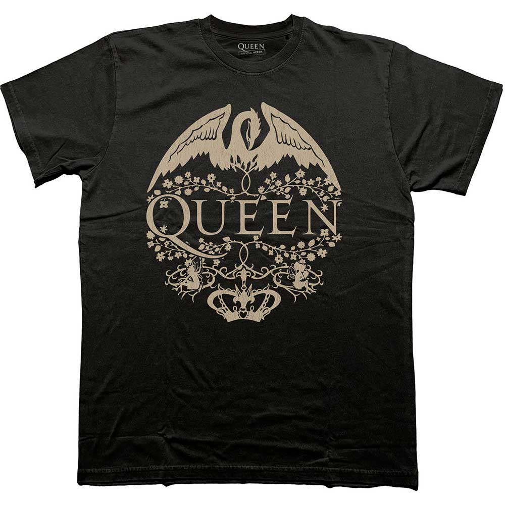 Queen - Floral Crest Mono Black